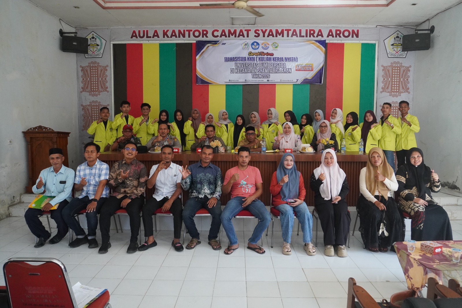 Universitas Bumi Persada Serahkan Mahasiswa KKN di Kecamatan Syamtalira Aron sebagai Implementasi Program Kampus Berdampak